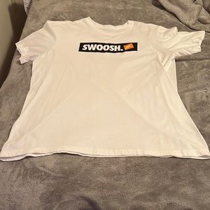 White Nike swoosh shirt sleeve shirt. Mens XL